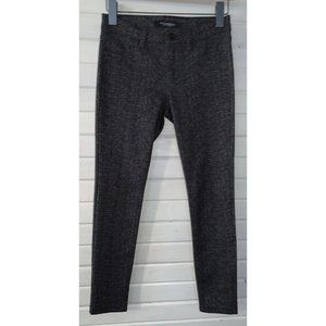 Liverpool Sz PETITES 0 0P Ponte Pants Gray Stretch Skinny Leg Jeans Knit EUC